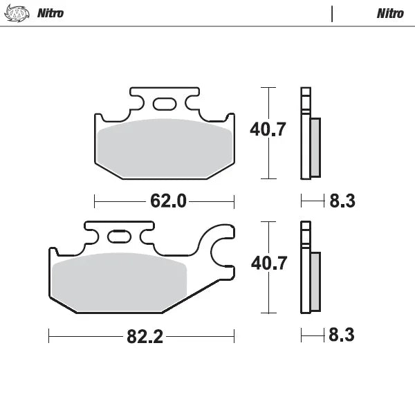 Moto-Master Jarrupalat Suzuki eteen: (K)LT-A/F400 Kingquad 2008>, LT-A450/500 Ki