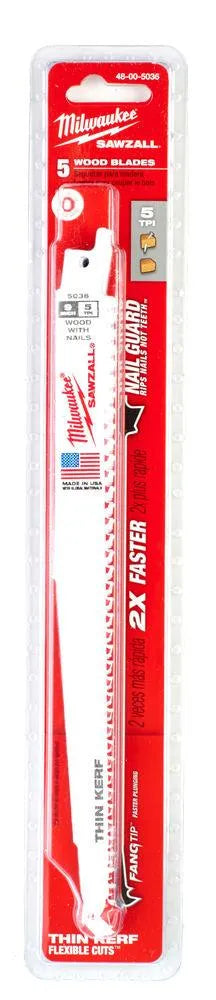 Milwaukee Thin Kerf™ Demolition -puukkosahan teräsarja (5kpl) - Puutarhakone