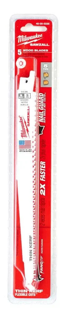 Milwaukee Thin Kerf™ Demolition -puukkosahan teräsarja (5kpl) - Puutarhakone