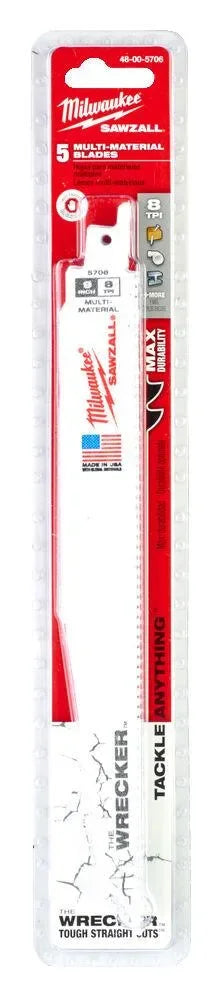 Milwaukee Heavy Duty WRECKER™ -terät 5kpl - Puutarhakone