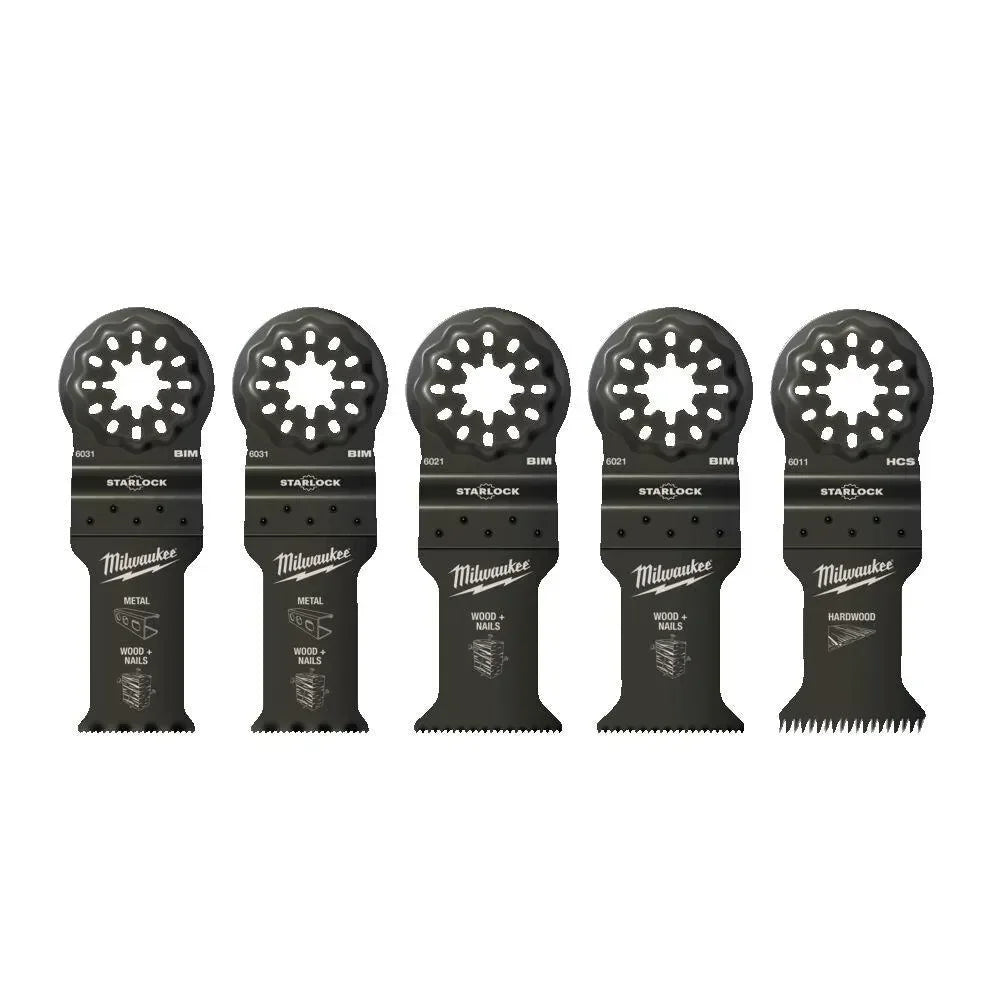 Milwaukee monitoimityökalun teräsarjat puulle -5kpl - Puutarhakone