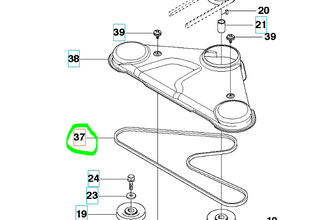 Husqvarna hihna ajoleikkuriin Combi 94 - Puutarhakone