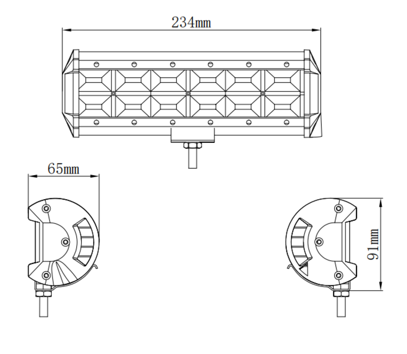 Kinwons Led Kaukovalopaneeli 10-30V 144W Flood