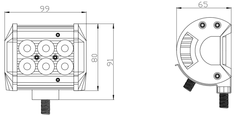 Kinwons Led Kaukovalopaneeli 10-30V 18W Combo