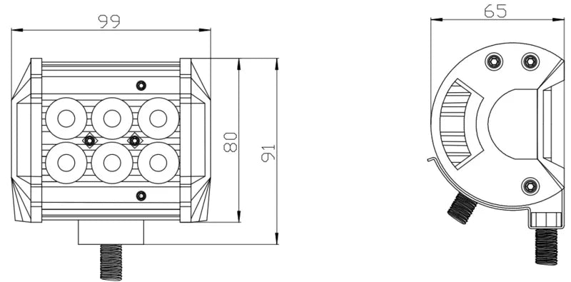 Kinwons Led Kaukovalopaneeli 10-30V 18W Combo