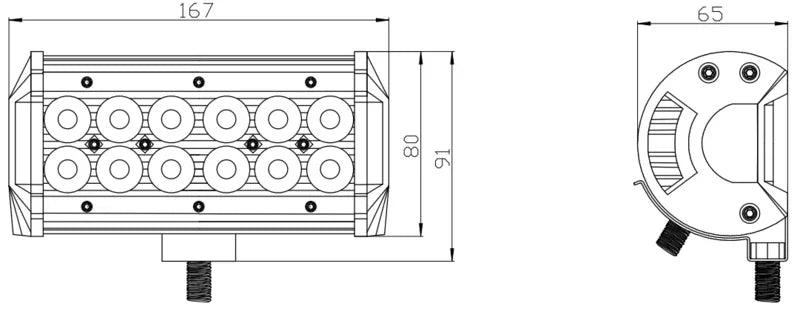 Kinwons Led Kaukovalopaneeli 10-30V 36W Combo