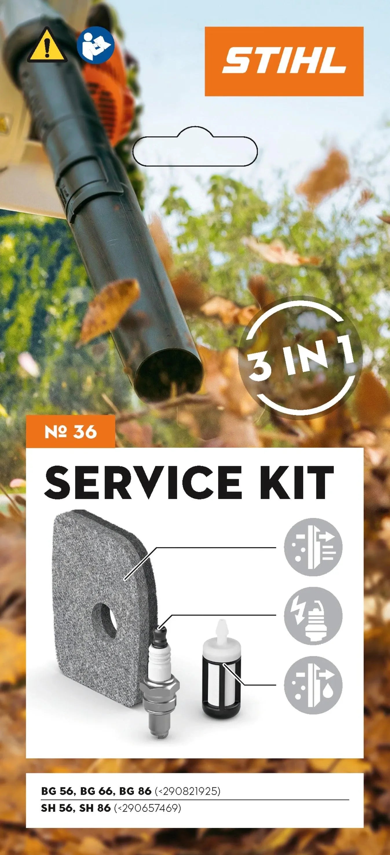 STIHL huoltosarja 36, puhaltimille BG 56, BG 86, SH 56, SH 86 - Puutarhakone