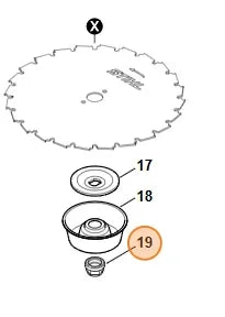 STIHL lukkomutteri raivausterälle - Puutarhakone