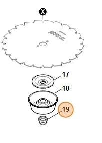 STIHL lukkomutteri raivausterälle - Puutarhakone