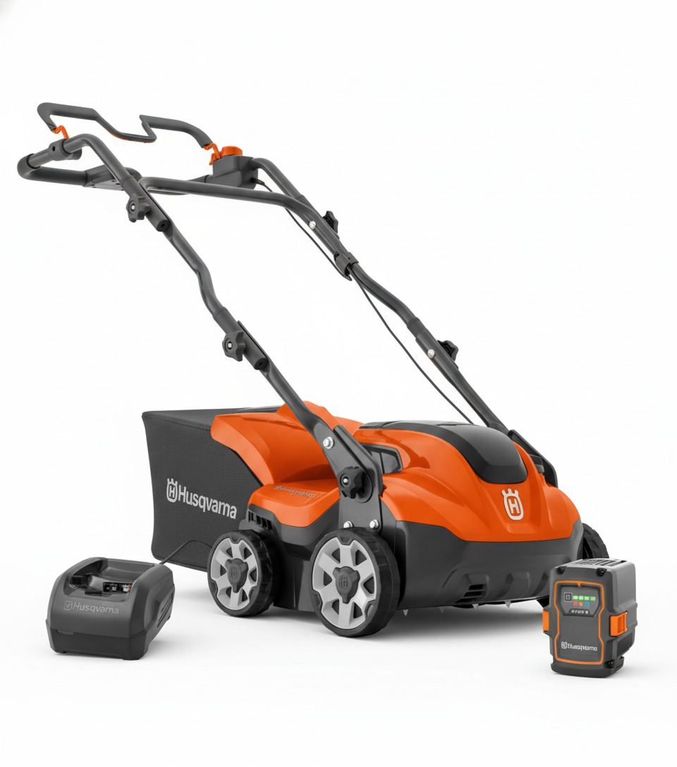 Husqvarna S 138i nurmikonilmaaja -setti