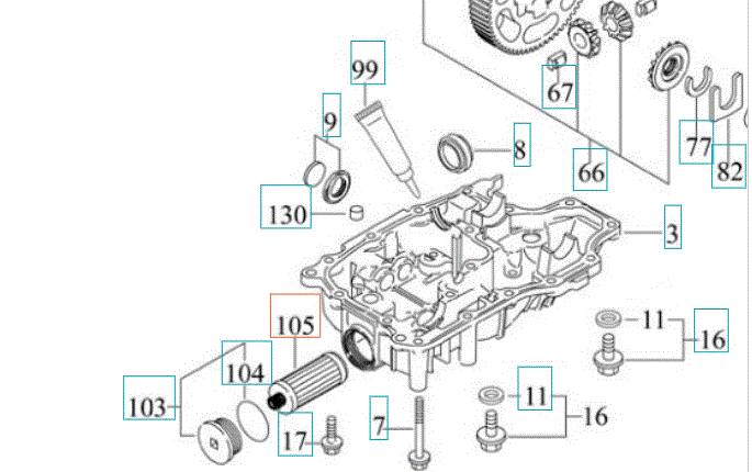 Husqvarna vaihteistoöljyn suodatin - Puutarhakone