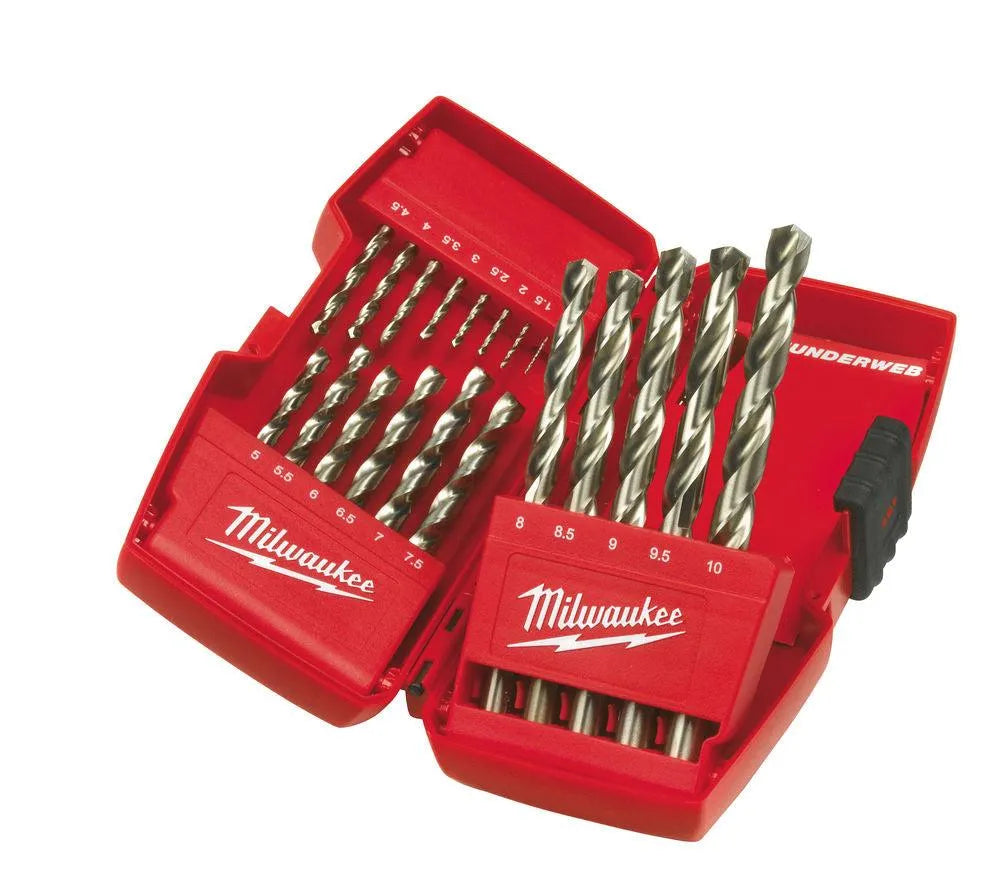 Milwaukee metalliporanteräsarja TW Set (DIN 338) - 19kpl - Puutarhakone