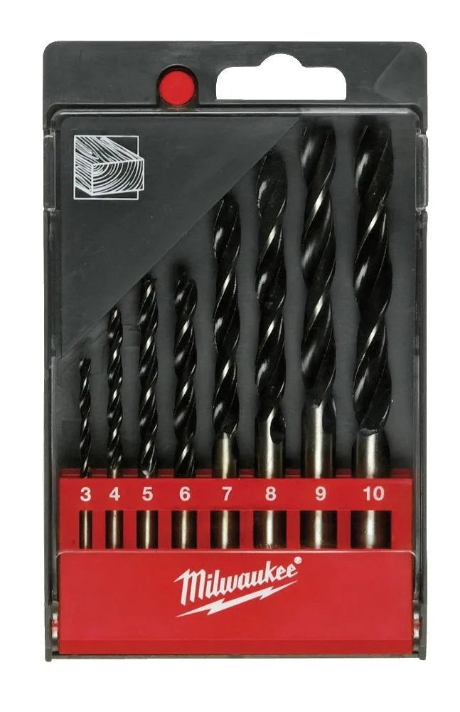 Milwaukee puuporanteräsarja DIN 7487 E - 8kpl - Puutarhakone