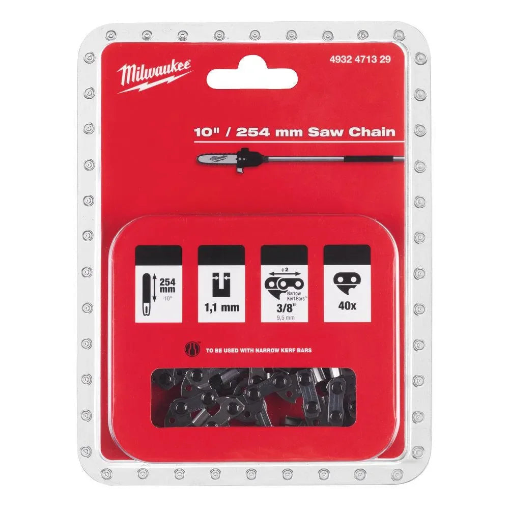 Milwaukee teräketju 10" - 1,1 mm 3/8, 40L - Puutarhakone