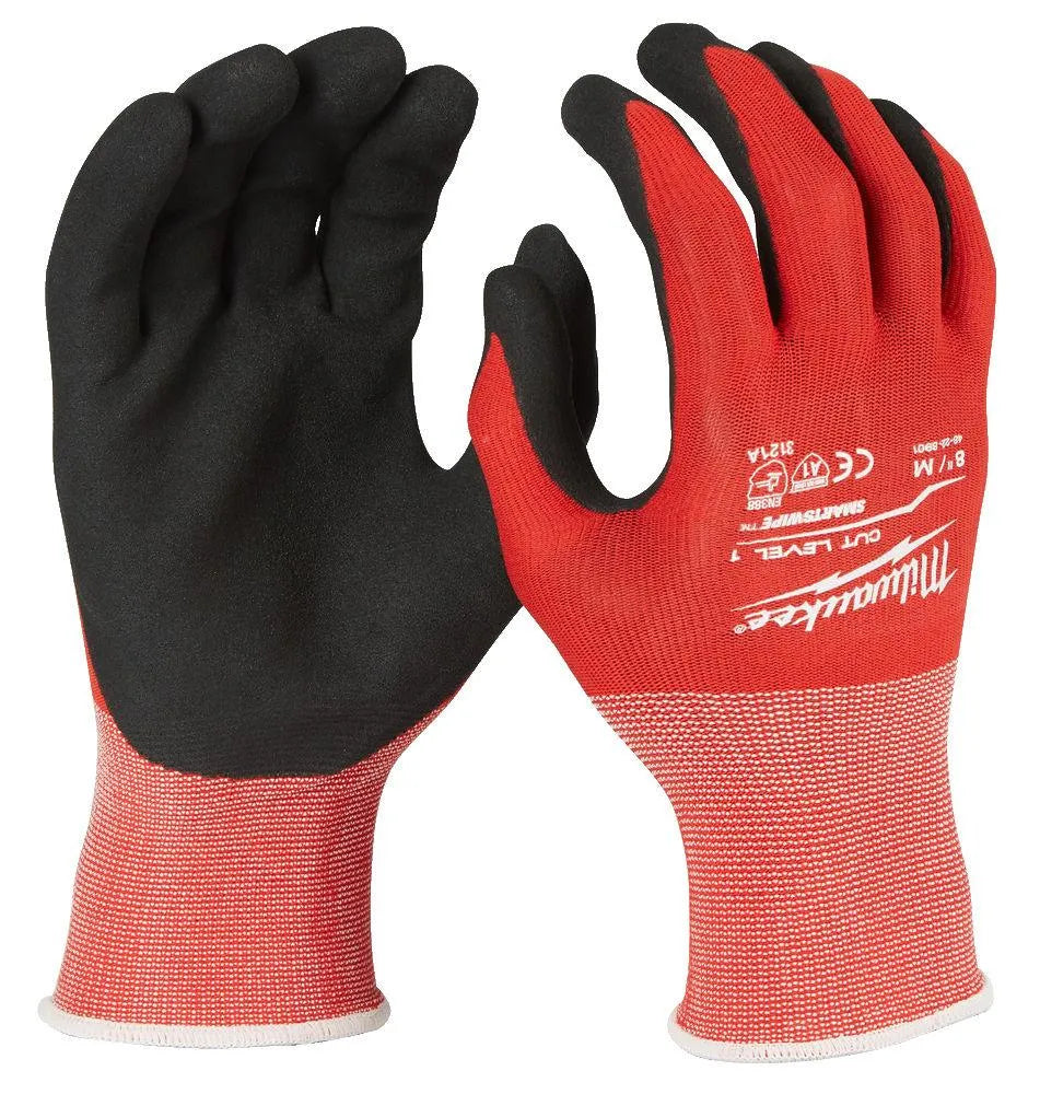 Milwaukee viiltosuojakäsine Cut level 1, koot S-XXL - Puutarhakone