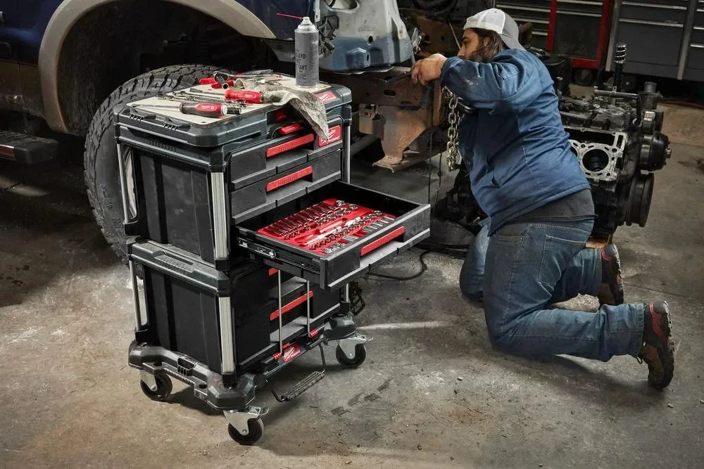 Milwaukee Packout työkalupakki 3 vetolaatikolla - Puutarhakone