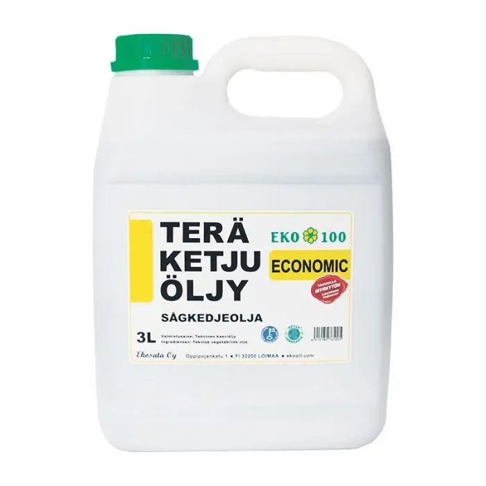 Ekosata teräketjuöljy Bio 3L - Puutarhakone