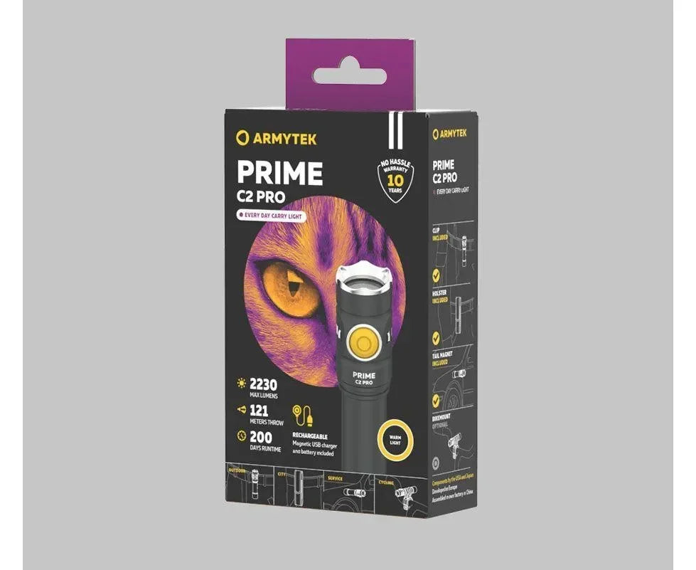 ARMYTEK Prime C2 Pro Magnet USB (Warm light) - Puutarhakone