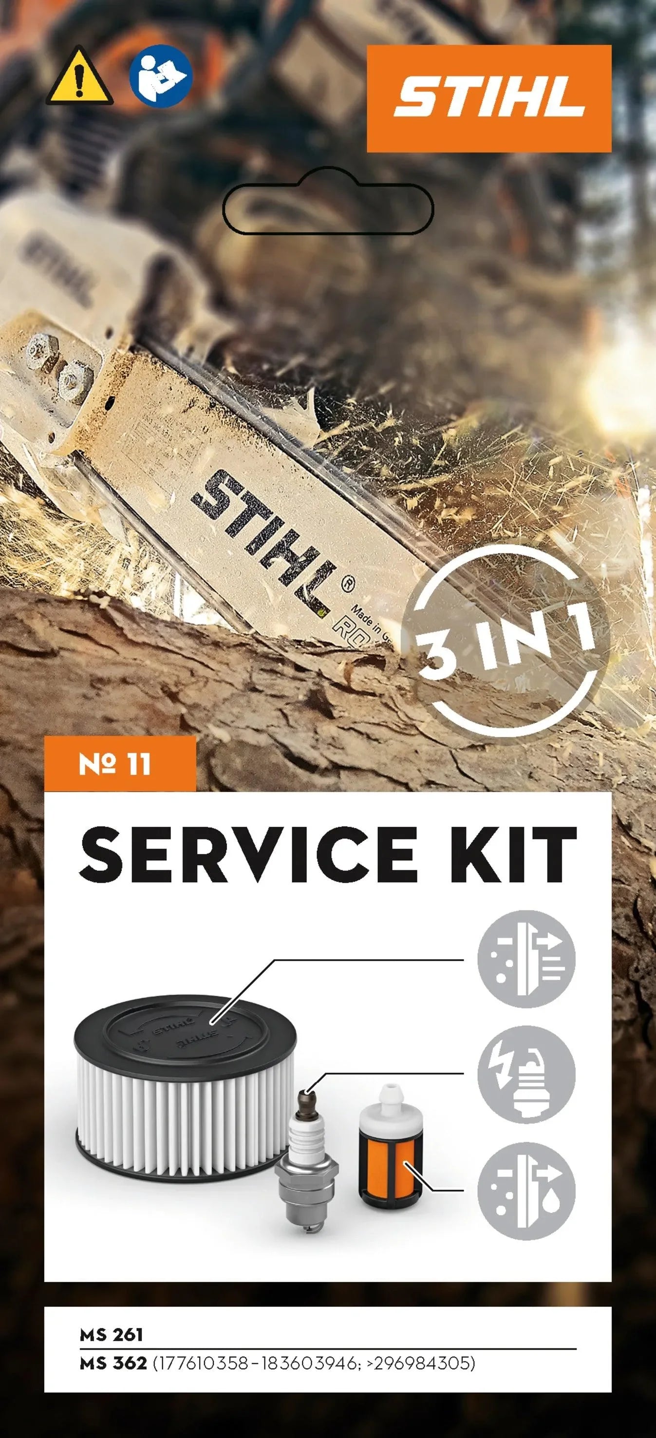 STIHL huoltosarja 11, MS 261, 362 - Puutarhakone