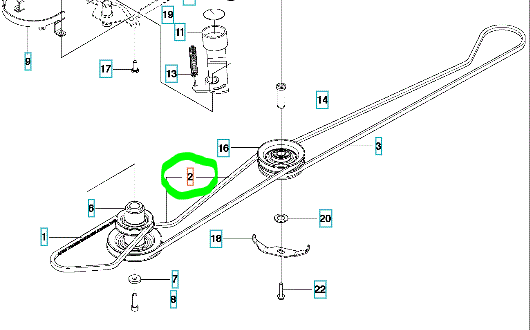 Husqvarna hihna moottori-välipyörä