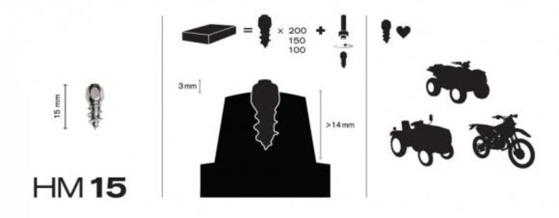 Maxi Grip nastasarja 15mm 100kpl.