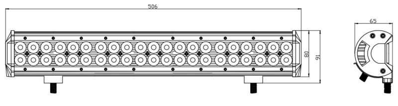 Kinwons Led Kaukovalopaneeli 10-30V 126W Combo