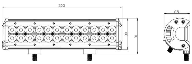 Kinwons Led Kaukovalopaneeli 10-30V 72W Combo