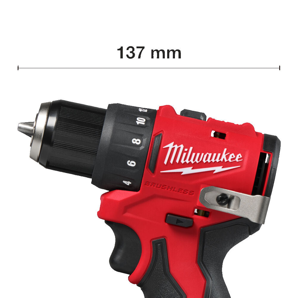 Milwaukee porakone M12 BLDDRC-202C -setti