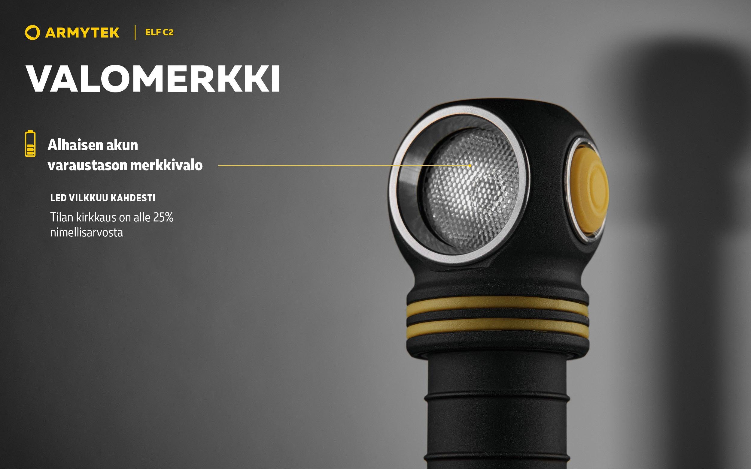 Armytek Elf C2 USB-C -otsavalo - Puutarhakone