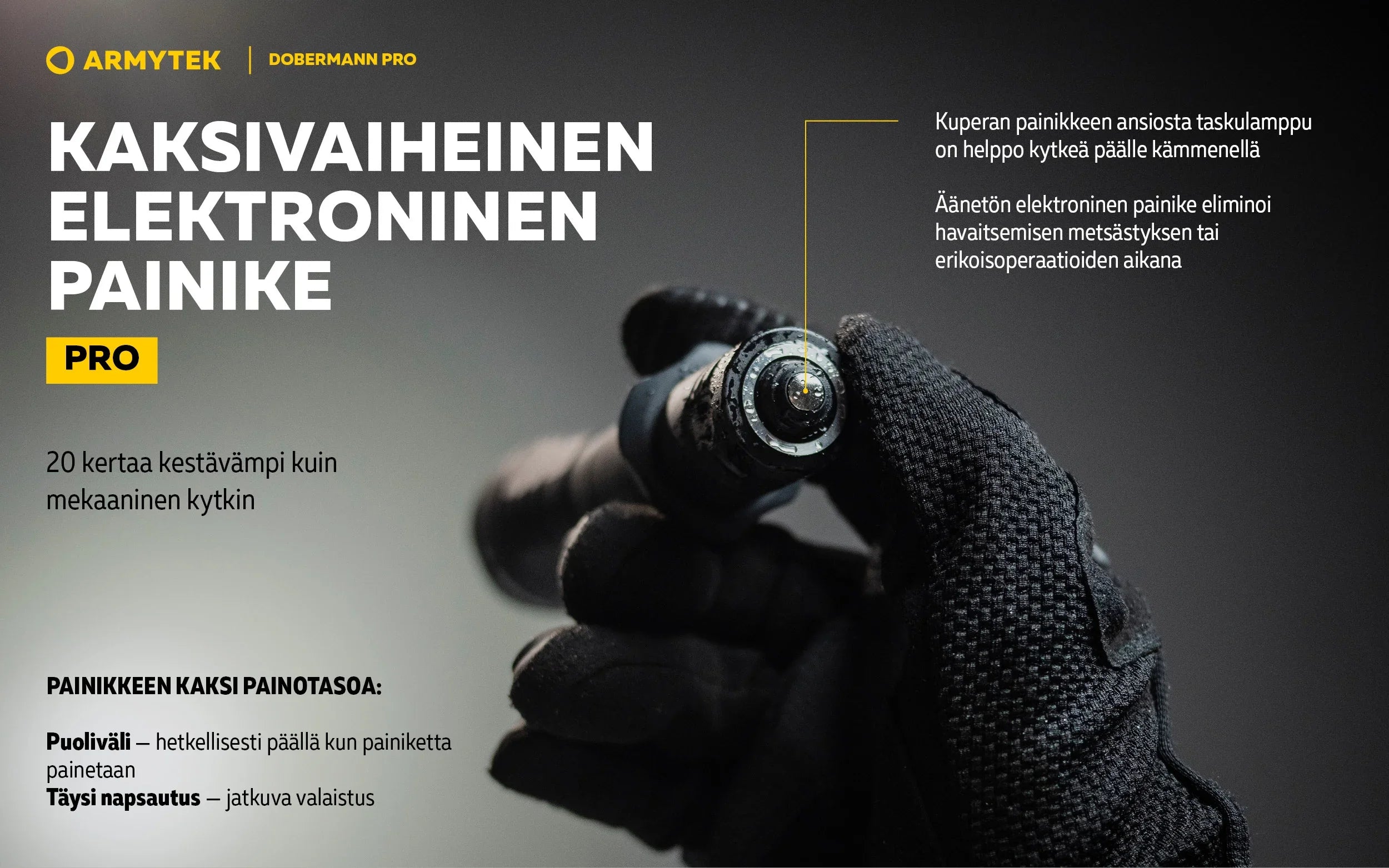 Armytek Dobermann Pro Magnet USB Sand (lämmin valo)