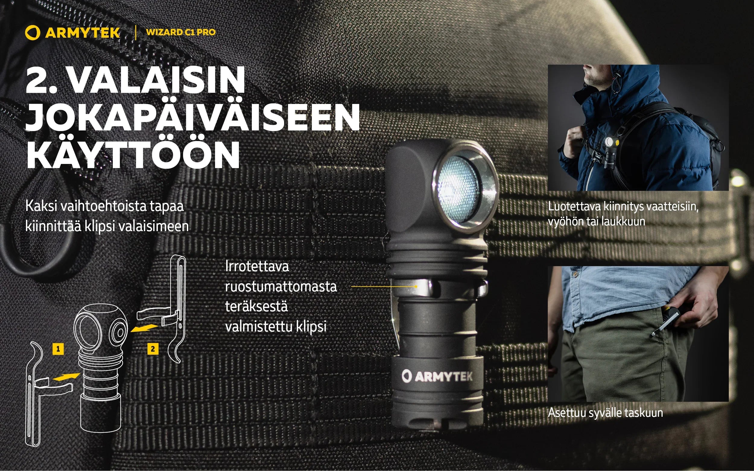 Armytek Wizard C1 Pro -Valkoinen