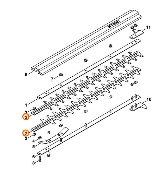 STIHL HL-KM pensasleikkuripään varateräsarja 500mm