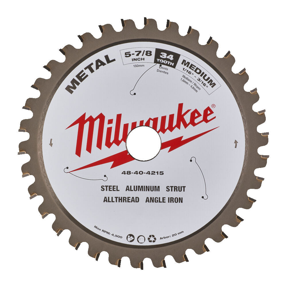 Milwaukee pyörösahanterä metallille 150/20/34T