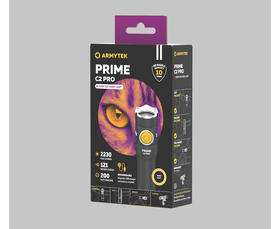 ARMYTEK Prime C2 Pro Magnet USB (Warm light)